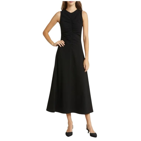 Nordstrom Dresses & Skirts - Nordstrom | Black, Sleeveless Ruched Dress, Size S, NWT